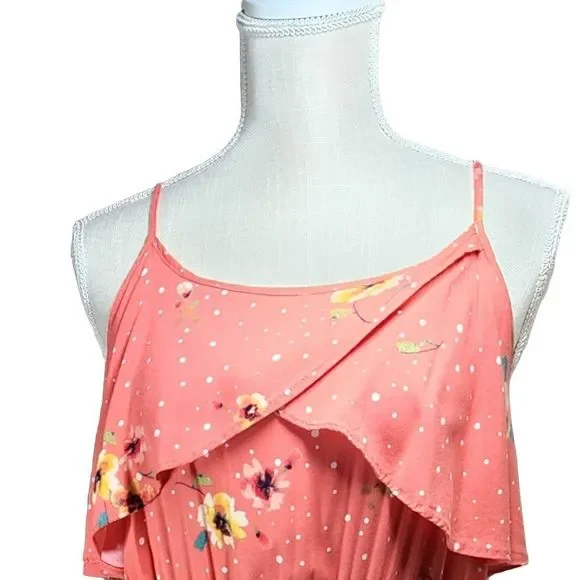 Peyton & Parker- Floral Maxi Dress- Size Medium- Coral/Peach color - Picture 4 of 6